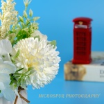 Artificial Potted Flowers White, Small Ceramic Vase Fake Flower Plants Desktop Decoration Indoor for Home and Office, Faux Flowers Hydrangea Decora for Table,Bookshelf,Bedroom,Living Room.(White) - Image 3