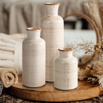 Eyamumo Ceramic Vase for Decor Set of 3 Small Vases, Vases for Rustic Home Decor Accent, Modern Farmhouse Vase Sets for Living Room Decorations, Ideal Shelf Décor, Table, Bookshelf, Entryway - Image 5