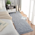 Chicrug Soft Runner Rugs for Bedroom Living Room Plush Fluffy Rug 2x6 Feet, Shag Furry Area Rug Carpet Non Shedding for Nursery Children Kids Girls Room Home Decorative, Grey - Image 3