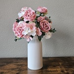 Vase, White Ceramic Vase, Flower Vase, Minimalist Modern Home Decor, Matte Finish Pampas Grass Vase for Table, Fireplace, Shelf, Mantel, Entryway and Centerpieces - Image 9