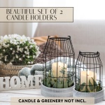 Rustic Farmhouse Lantern Decor - Stylish Decorative Lanterns for Your Living Room, Fireplace Mantle or Kitchen Dining Table - Modern Upscale Beauty for Your Entire Home - Image 8