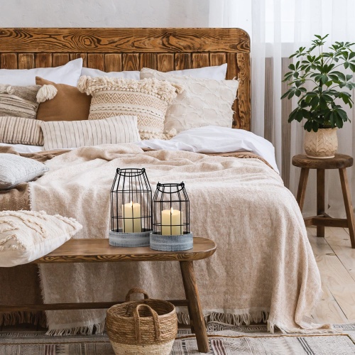 Rustic Farmhouse Lantern Decor - Stylish Decorative Lanterns for Your Living Room, Fireplace Mantle or Kitchen Dining Table - Modern Upscale Beauty for Your Entire Home - Image 3