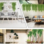 2Pcs Artificial Eucalyptus Teardrop Wreath Greenery Swag, 35 Inch Long Hanging Eucalyptus Leaves Fake Plant Garland, Spring Summer Teardrop Swag for Front Door Indoor Outdoor Wall Window Decor - Image 4