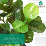 MOSADE Artificial Fiddle Leaf Fig Tree 50" Fake Potted Ficus Lyrata Plant with Handmade Seagrass Basket, Perfect Faux Plants Home Décor for Indoor Outdoor Office Porch Balcony Bedroom Bathroom Gift - Image 6