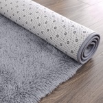 Chicrug Soft Runner Rugs for Bedroom Living Room Plush Fluffy Rug 2x6 Feet, Shag Furry Area Rug Carpet Non Shedding for Nursery Children Kids Girls Room Home Decorative, Grey - Image 2
