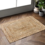 Hausattire Hand Woven Jute Braided Rug, 2'x3' – Natural, Reversible Boho Entry Area Rugs for Kitchen, Living Room I Farmhouse Indoor Outdoor Decorative Floor Rug, 24x36 Inches - Image 5