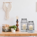 Rustic Farmhouse Lantern Decor - Stylish Decorative Lanterns for Your Living Room, Fireplace Mantle or Kitchen Dining Table - Modern Upscale Beauty for Your Entire Home - Image 2