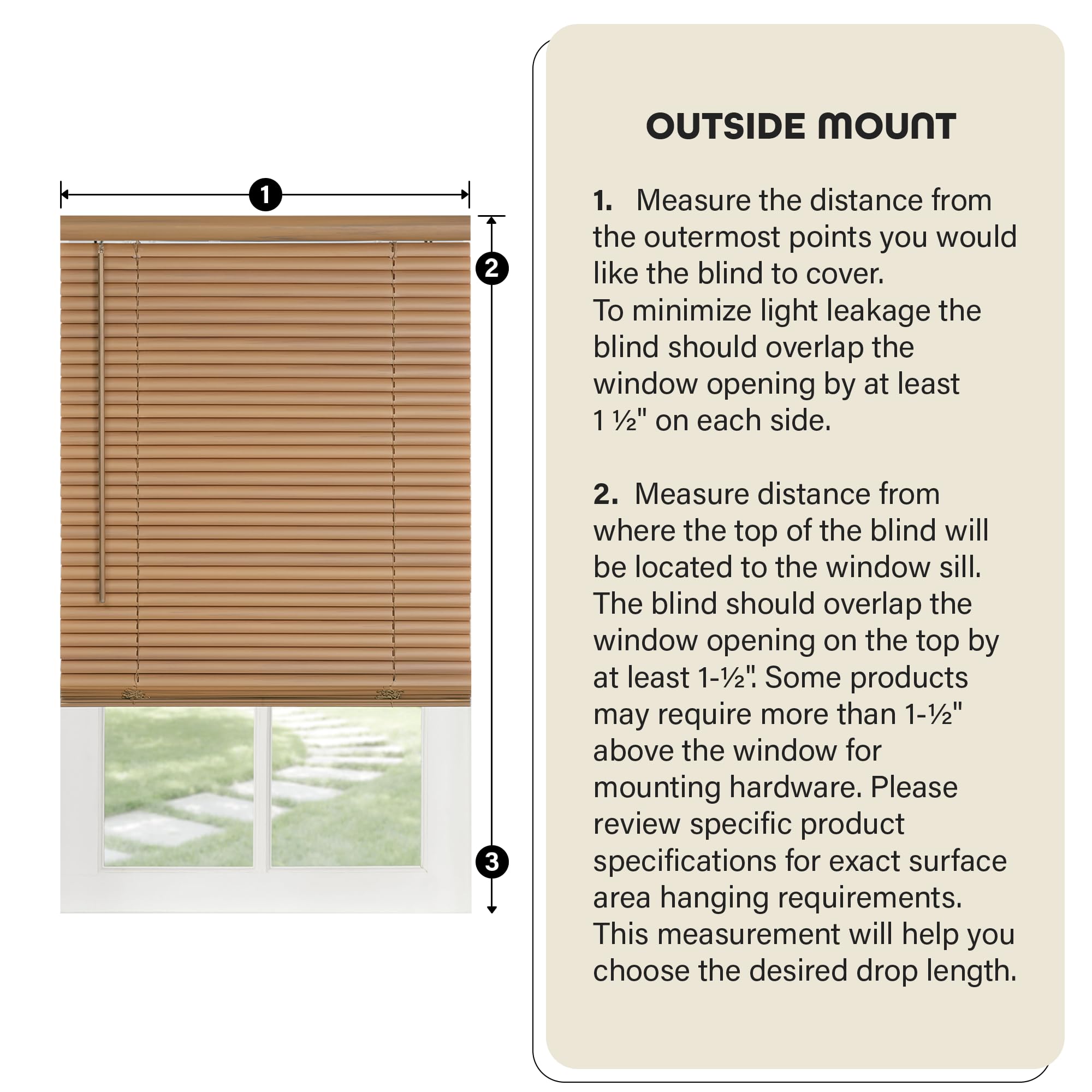 Version 1.0.0 Cordless Light Filtering Mini Blind - 26 Inch Width, 64 Inch Length, 1" Slat Size - Pearl White - Cordless GII Morningstar Horizontal Windows Blinds for Interior by Achim Home Decor - Image 3