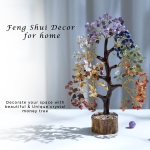 7 Chakra Crystal Tree Feng Shui Money Tree Office Decor Crystals and Stones Home Decor Meditation Accessories Gemstone Tree House Warming Gifts New Home - Size 10-12 Inches 300 Beads Chakra Stones - Image 9