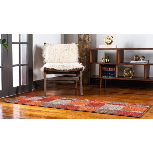 Unique Loom Autumn Collection Area Rug - Providence (2' x 6' 1" Runner, Multi/ Beige) - Image 9