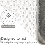 LOCHAS Ultra Soft Indoor Modern Area Rugs Fluffy Living Room Carpets for Children Bedroom Home Decor Nursery Rug 4x5.3 Feet, Gray - Image 4