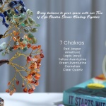 7 Chakra Crystal Tree Feng Shui Money Tree Office Decor Crystals and Stones Home Decor Meditation Accessories Gemstone Tree House Warming Gifts New Home - Size 10-12 Inches 300 Beads Chakra Stones - Image 8