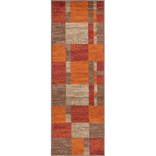 Unique Loom Autumn Collection Area Rug - Providence (2' x 6' 1" Runner, Multi/ Beige) - Image 2
