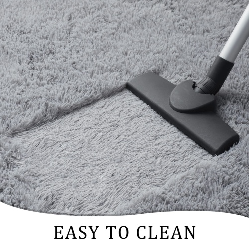 Chicrug Soft Runner Rugs for Bedroom Living Room Plush Fluffy Rug 2x6 Feet, Shag Furry Area Rug Carpet Non Shedding for Nursery Children Kids Girls Room Home Decorative, Grey - Image 6