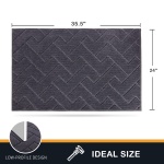PURRUGS Absorbent Non-Slip Machine Washable Entry Rug and Mat, Shoes Scraper and Dog Mat, Super Absorbent Welcome Mat for Front and Back Doors, Muddy Wet Shoes and Paws - Image 2