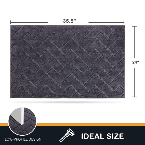 PURRUGS Absorbent Non-Slip Machine Washable Entry Rug and Mat, Shoes Scraper and Dog Mat, Super Absorbent Welcome Mat for Front and Back Doors, Muddy Wet Shoes and Paws - Image 2