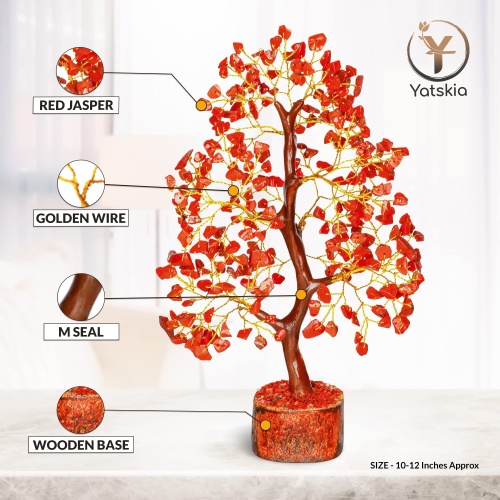 YATSKIA Red Jasper Crystals - Crystal Tree of Life - Gemstone Tree - Spiritual Items - Meditation Room Decor - Spiritual Decor - Reiki Gifts - Good Luck Charms - Metaphysical Gifts - Image 8