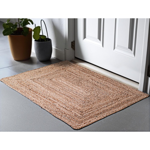 Hausattire Hand Woven Jute Braided Rug, 2'x3' – Natural, Reversible Boho Entry Area Rugs for Kitchen, Living Room I Farmhouse Indoor Outdoor Decorative Floor Rug, 24x36 Inches - Image 9