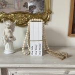 Decorative Books for Home Decor, White Faux Books for Decoration, Rustic Farmhouse Stacked Display Books (Our Life Our Story Our Home) - Image 2