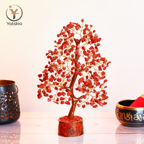 YATSKIA Red Jasper Crystals - Crystal Tree of Life - Gemstone Tree - Spiritual Items - Meditation Room Decor - Spiritual Decor - Reiki Gifts - Good Luck Charms - Metaphysical Gifts - Image 2