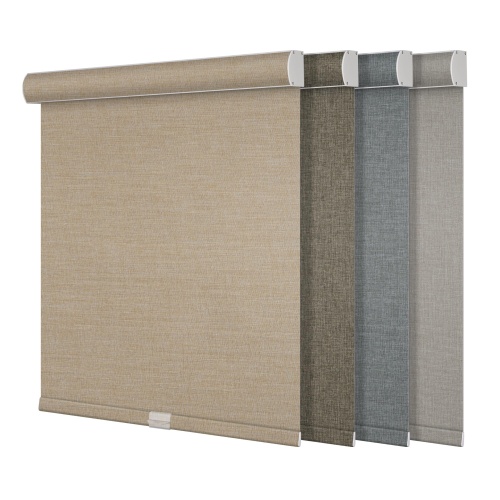 Boolegon Blackout Roller Shades for Windows,Cordless,Linen Fabric,Roller Blinds,Thermal Insulated Fabric UV Protection,Window Shades for Home,Office,Bedroom,Door,Blackout-Beige,Custom Size - Image 1