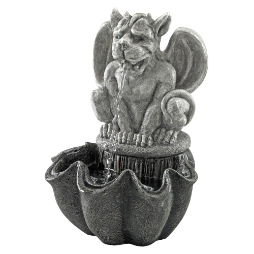 Water Fountain - Cedric the Squirt Gothic Gargoyle Statue Garden Decor Tabletop Fountain - Desk Fountain Water Feature - Image 1