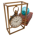 Design Toscano Industrial Age Mantel Clock, 13 Inch, Metalware, Brass - Image 3