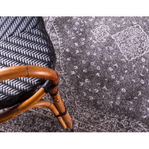 Unique Loom Bromley Collection Area Rug - Midnight (3' 1" Round, Dark Gray/ Gray) - Image 6