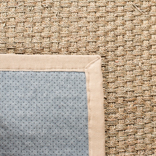 SAFAVIEH Natural Fiber Collection Accent Rug - 2' x 3', Natural & Beige, Border Basketweave Seagrass Design, Easy Care, Ideal for High Traffic Areas in Entryway, Living Room, Bedroom (NF114A) - Image 3