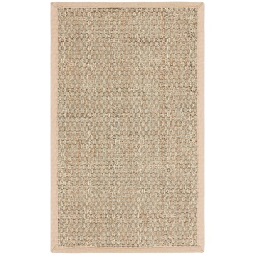 SAFAVIEH Natural Fiber Collection Accent Rug - 2' x 3', Natural & Beige, Border Basketweave Seagrass Design, Easy Care, Ideal for High Traffic Areas in Entryway, Living Room, Bedroom (NF114A) - Image 1