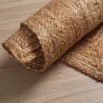 Hausattire Hand Woven Jute Braided Rug, 2'x3' – Natural, Reversible Boho Entry Area Rugs for Kitchen, Living Room I Farmhouse Indoor Outdoor Decorative Floor Rug, 24x36 Inches - Image 2